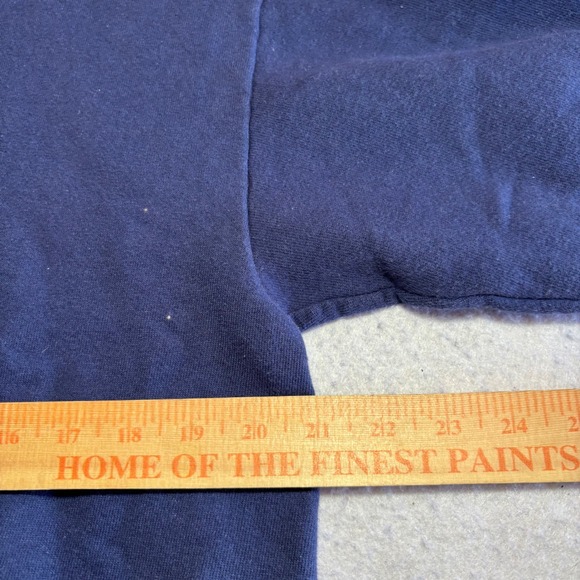 VINTAGE GUESS KNITWEAR SWEATSHIRT MEN'S ONE SIZE NAVY BLUE QUESTION MARK LOGO - Picture 5 of 8